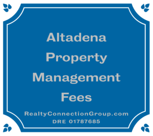 altadena property management fees